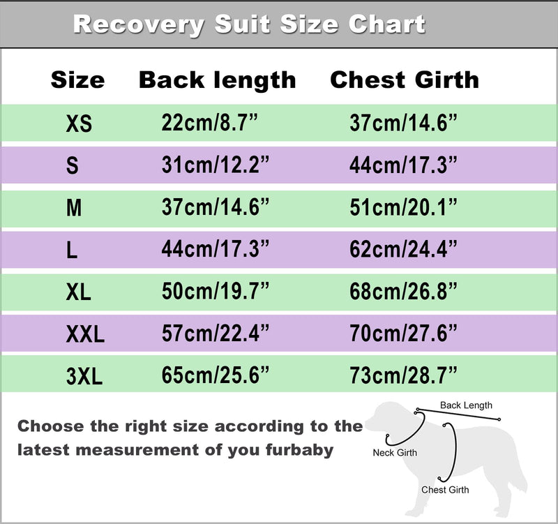 SyChien Dog Recovery Suit,Combed Cotton Male Neutered Female Spay Surgery Recovery Medium Abdominal Wounds Suit,Full-Body Protection Surgical Shirt,Grey M Grey recovery suit - PawsPlanet Australia