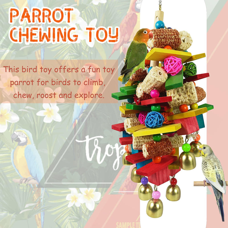 Sysmashing Bird Toys, Parrot Toys for Large Birds, Natural Peppered Wood African Grey Parrots, Macaws, Cockatoos, Amazon Parrot chew Toys, Aviary Hanging Toys - PawsPlanet Australia