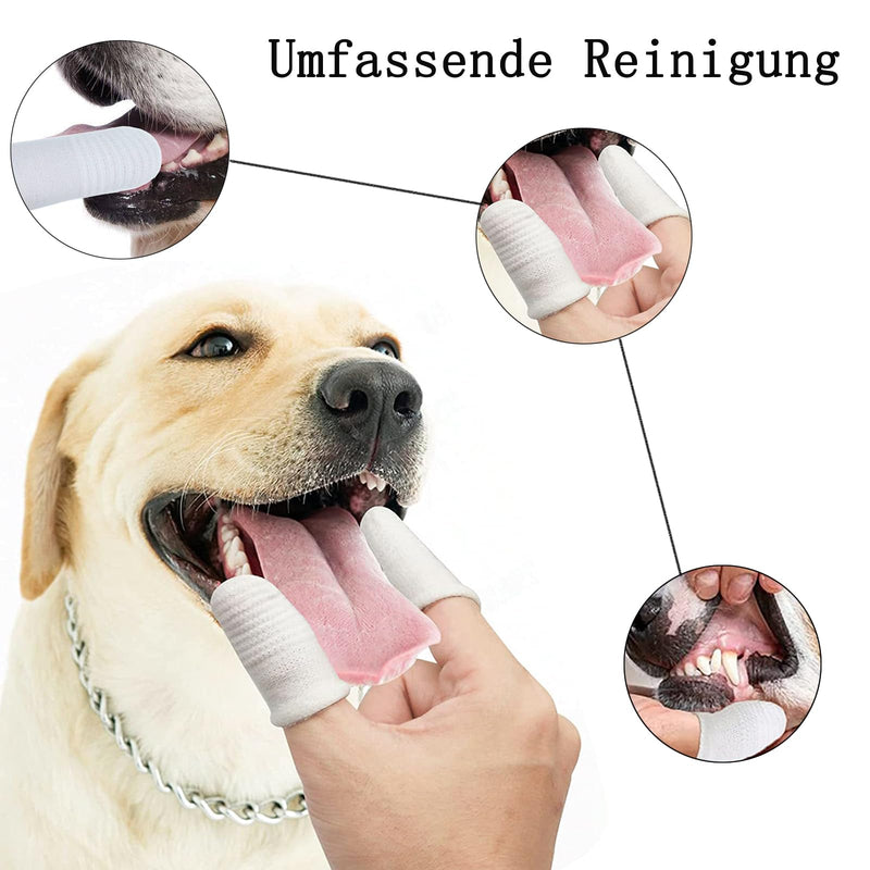 Pack of 6 dog toothbrushes for small dogs, pet finger toothbrush, anti-plaque finger dog, dog toothbrush, knitted fabric, for cleaning the teeth of dogs and cats - PawsPlanet Australia