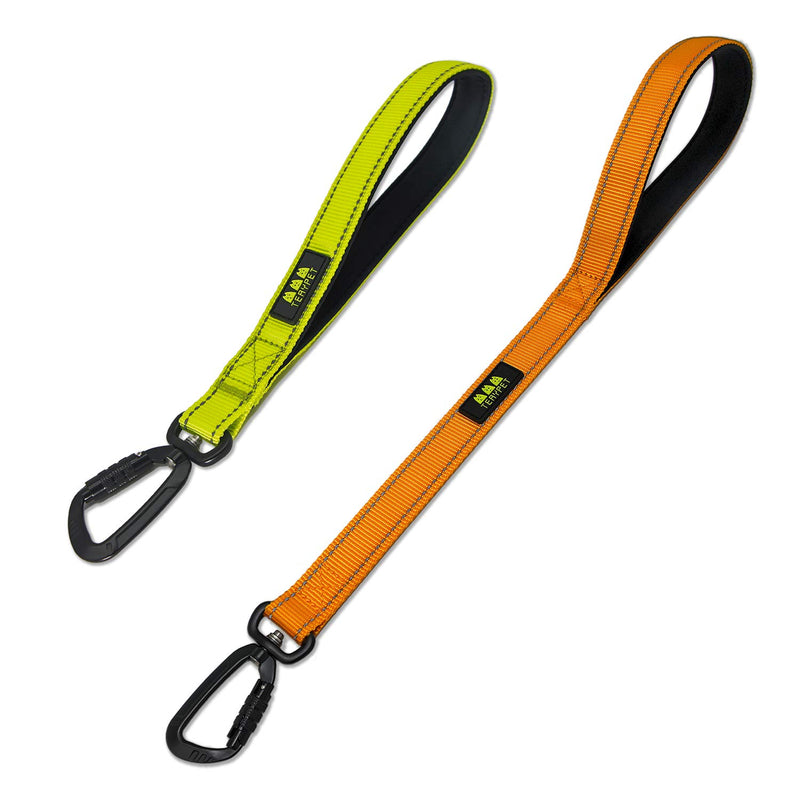 [Australia] - TEAYPET Training and Traffic Dog Leash, 10” or 18”Short Dog Leash, Padded Handle, Strong Traffic Pet Lead with Carabiner Clip, Double Safety Lock Design Perfect for Large or Medium Dogs Green 