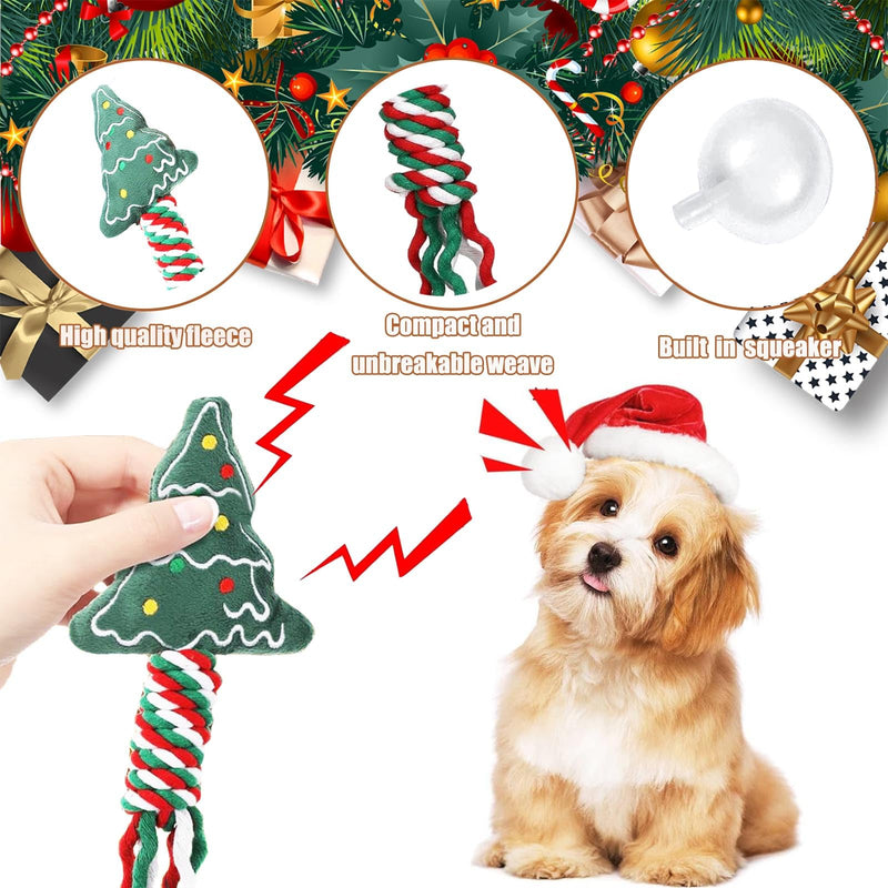 ASSUGO Christmas dog toys, pack of 4 dog toys Christmas, dog toys squeaky interesting, dog toys suitable as gifts for dogs - PawsPlanet Australia