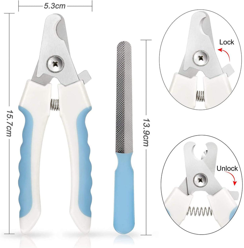 TODARRUN Pet Nail Clippers and Trimmer with Safety Guard to Avoid Over-Cutting Nails,Suitable for Large Small Dogs & Cats - (L) - PawsPlanet Australia