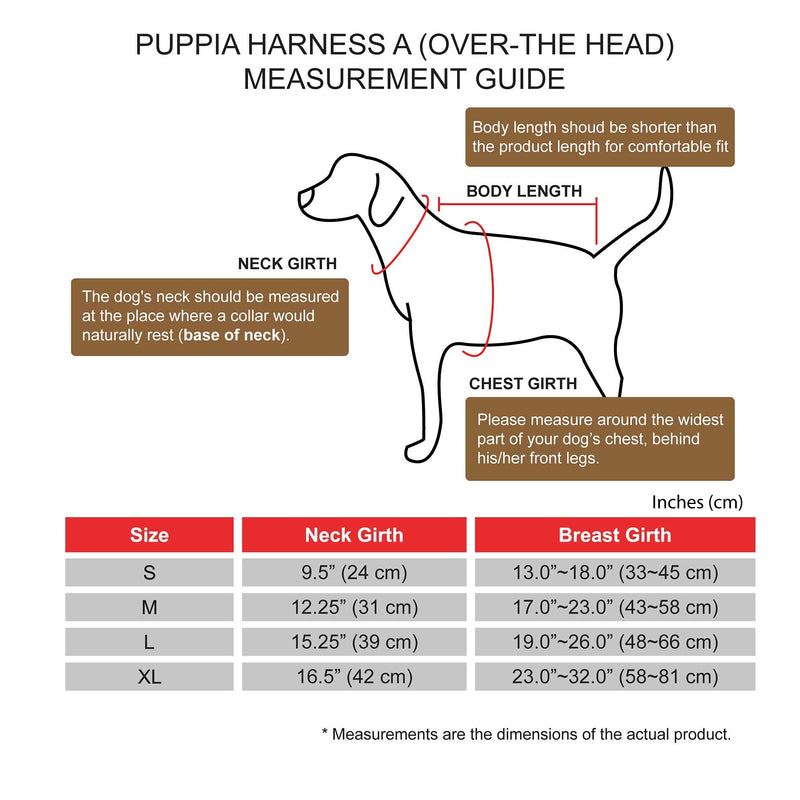 Puppia Seaman Harness A Dog Harness, Red, L - PawsPlanet Australia