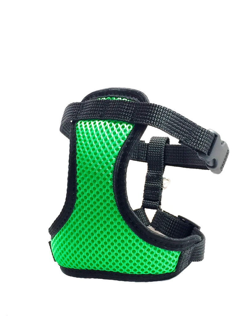 [Australia] - Luna&Max Soft Mesh Dog Harness, No Pull Walking Comfort Padded Vest Harnesses Adjustable, Chest Plate Custom Fit Dog Harness for Small Medium Large Dog Green 