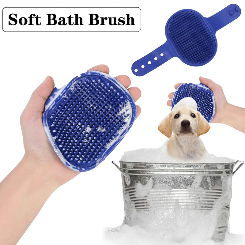 Heyu-Lotus 5 Pack Dog Grooming Brush Kit - Double Sided Pet Brush, Tear Stain Remover Combs, Pet Shampoo Bath Brush - Dog Deshedding Tool for Dog and Cat with Long or Short Hair - PawsPlanet Australia