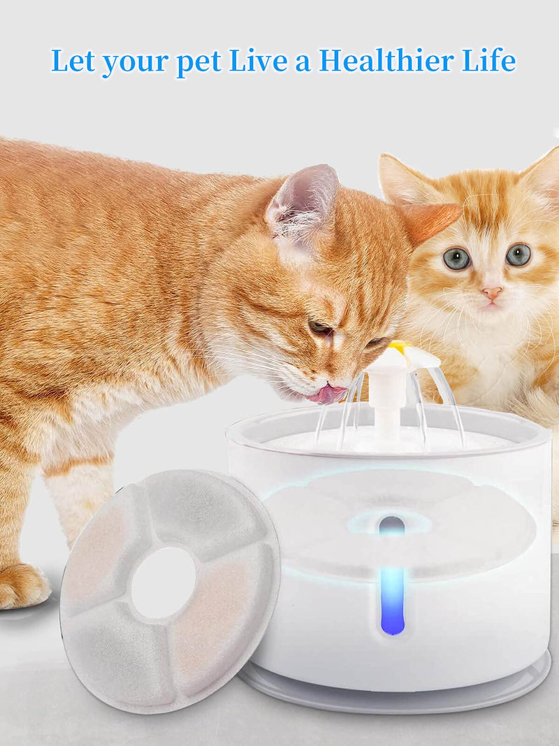 Pet water fountain filters, cat fountain filter, Pet Water Fountain Filters for Flower Fountains, Pet Water Fountain Filters, Fresh and Clear Replacement FiltersFilters for Cat Flower Water Fountain - PawsPlanet Australia