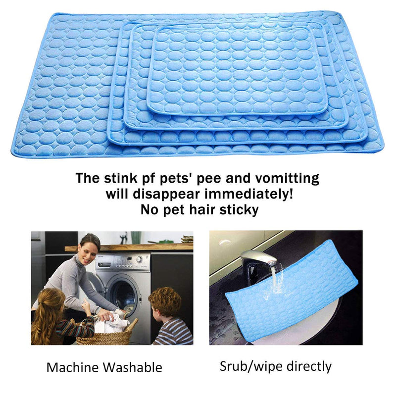 aingycy Dog Cooling Mat Pet Cooling Pads Dogs & Cats Pet Cooling Blanket for Outdoor Car Seats Beds 22IN*28IN Blue - PawsPlanet Australia