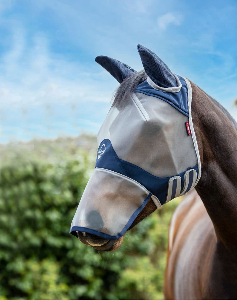 LeMieux Horse Armour Shield Pro Full Masks in Grey - Breathable Bamboo Lining - UV Protection - XS - PawsPlanet Australia