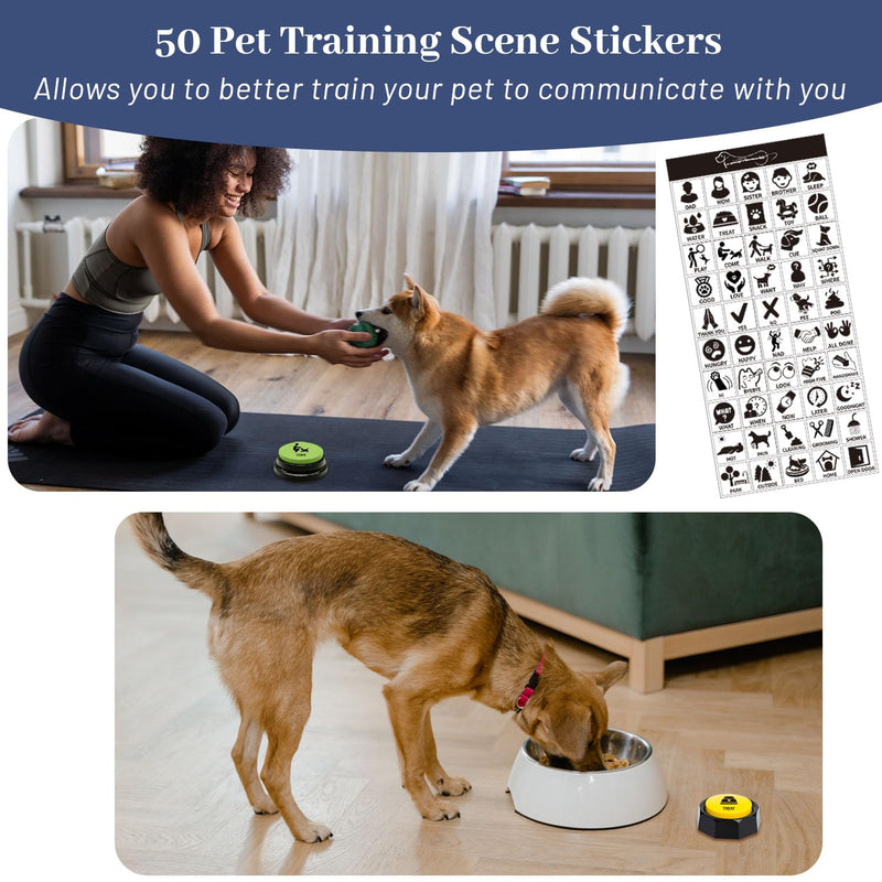 BOSKEY Pet Training Button Stickers, Creative DIY, Dog Emotional Expression Stickers, Thing Associated Stickers, Dog Button Stickers, Let Your pet say What it Wants to do, (Buttons not Included). - PawsPlanet Australia
