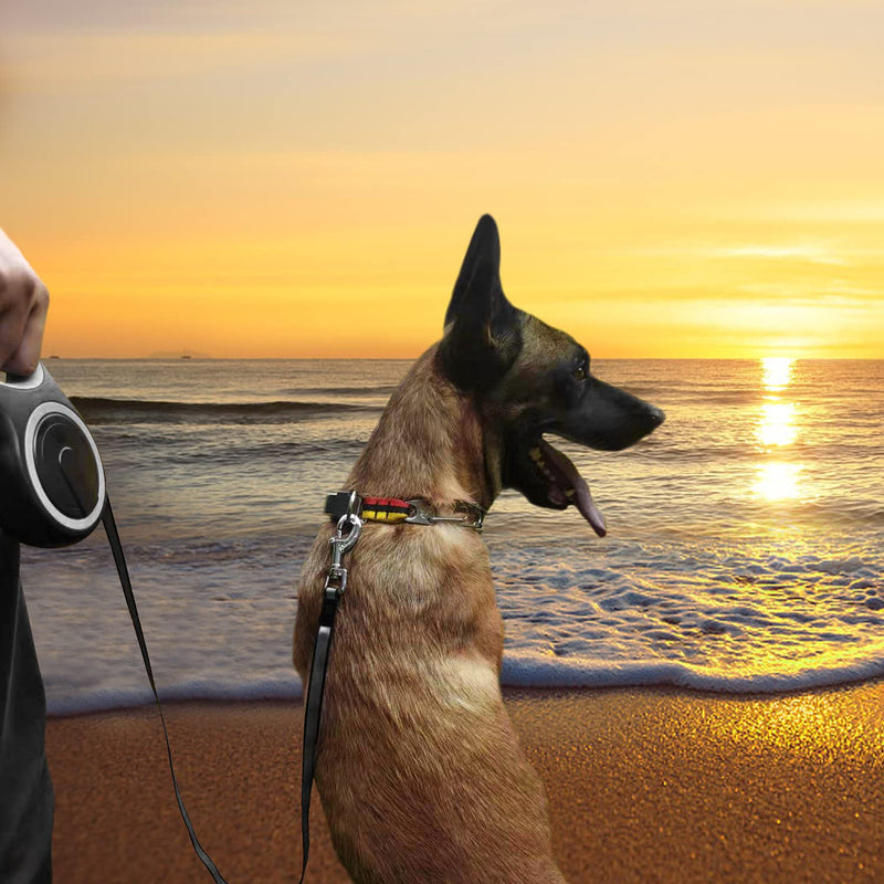 26Ft Retractable Dog Leash, Heavy Duty Great Leash for Dog up to 110 lbs, Anti-Slip Rubberized Handle, One-Handed Brake, Strong Nylon Tape, Tangle Free——MK-DEF . - PawsPlanet Australia