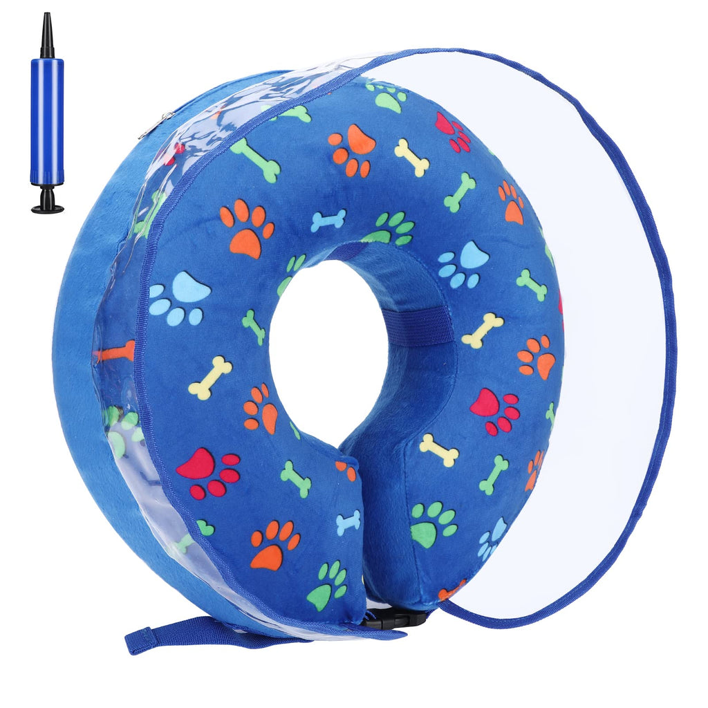 Brynnl Inflatable Recovery Dog Collar, Protective Collar for Dogs and Cats, Comfortable Donut Protective Neck Cone for Dogs with Adjustable Buckle, Large for Wound Recovery (M) M - PawsPlanet Australia