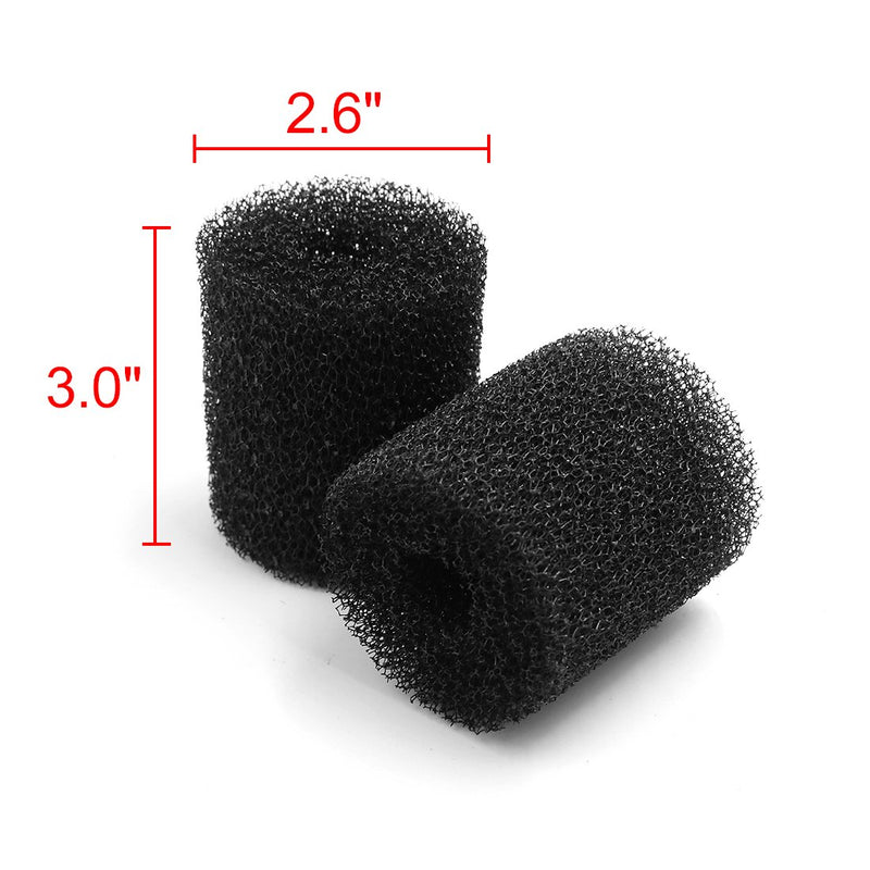 [Australia] - uxcell 9pcs 2.6 Inch Dia Cylinder Pre-Filter Sponge Filter Media for Aquarium Black 