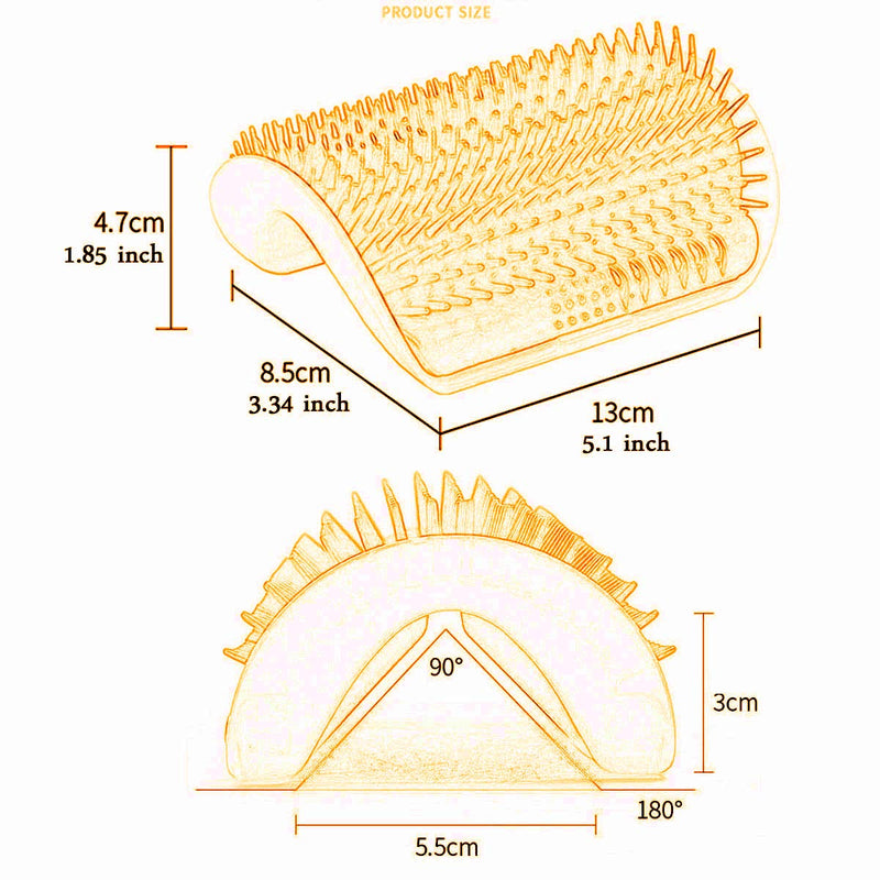 [Australia] - AikoPets Cat Self Groomer, 4 Pack Wall Corner Groomers Soft Grooming Brush Massage Combs for Short Long Fur Cats, Softer Massager Toy for Kitten Puppy 