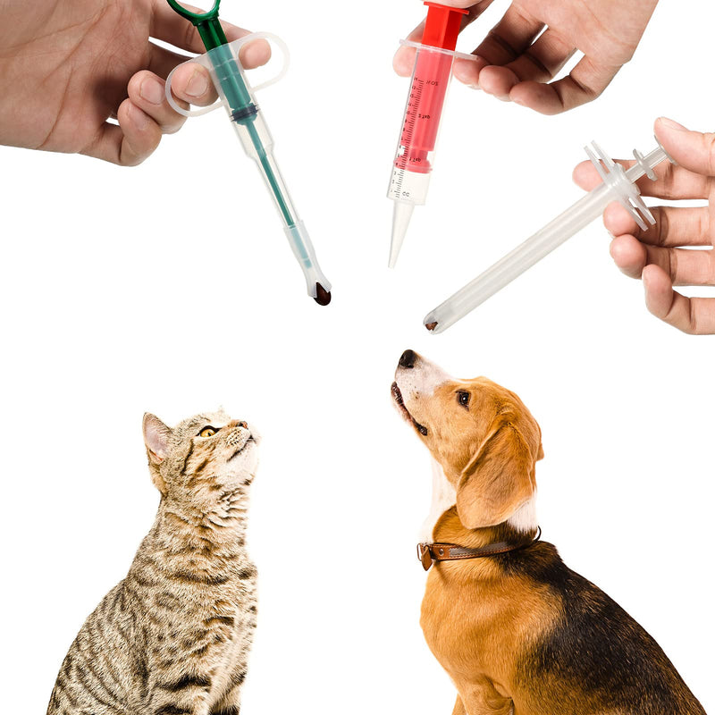 3 Pieces Pet Cat Pill Shooter Dog Syringe Dispenser Reusable Pet Tablet Liquid Feeding Dispenser for Small Animal, 3 Styles - PawsPlanet Australia