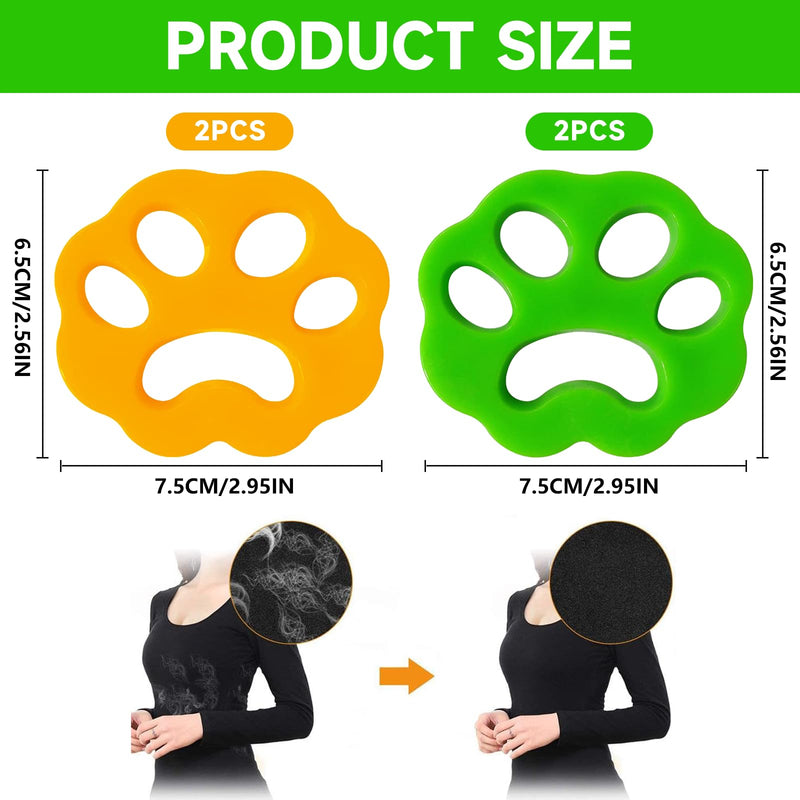 Pack of 4 pet hair removers, animal fur washer catcher hair remover, reusable animal hair washing machine, silicone removal for animal hair, laundry - PawsPlanet Australia
