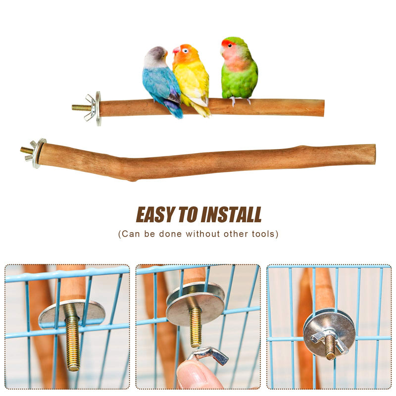 S-Mechanic Natural Bird Stand Perches for Small or Medium Parrots Bird cage Accessories style-1 - PawsPlanet Australia