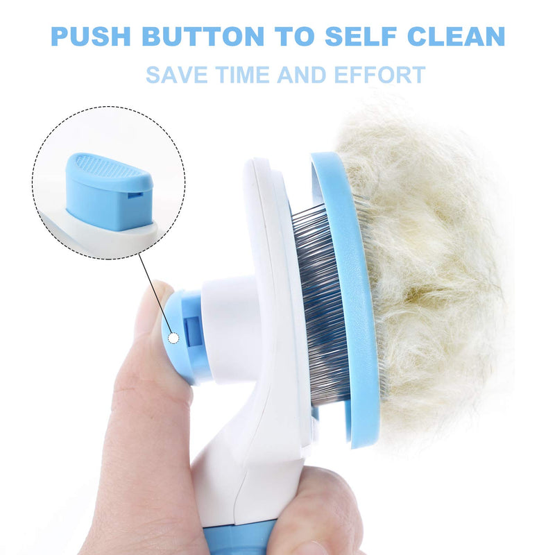 [Australia] - pet slicker brushes for dogs and cats cat hair brushes for shedding and grooming furminator for cats dog grooming kit dog comb dog grooming brush tools hair deshedding tool for dogs puppy horse rabbit blue 