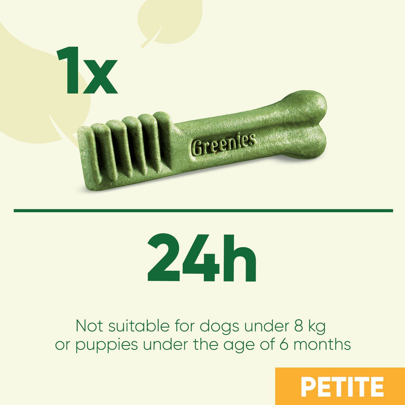 Greenies Daily Original Petite Dog Treats (from 8-11 kg)  The Smart Dental Treat - 3 x 170 g - 30 Chews 3x170g - PawsPlanet Australia