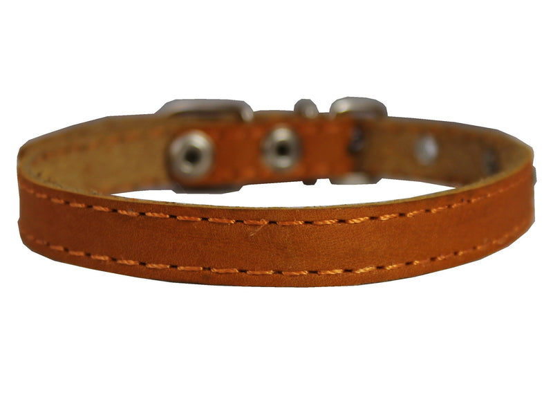 [Australia] - Real Leather Dog Collar 9.5"-13" Neck Size, 1/2" Wide Chihuahua, Puppies 