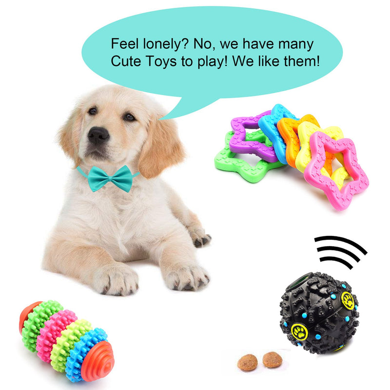 [Australia] - SZKOKUHO 10-20 Pack Puppy Dog Chew Toys Set—Plush Toys,Dog Ropes,Squeaky Toys,Puppy Chew Toys,Dog Ball Toys,Dog Bone Toy,Dog Flying Discs,Dog Bow Tie,for Small to Some Medium Dogs 20 Pack 