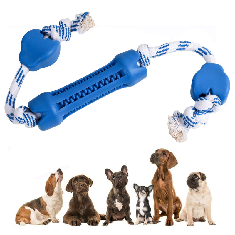 [Australia] - Magezoo Dog Fetch Stick with Rope -Squeaking Ball for Dog Training,Massages Gums and Cleans Teeth,Good for Dog’s Oral Health -Safe and Durable to Chew - 2 Count 