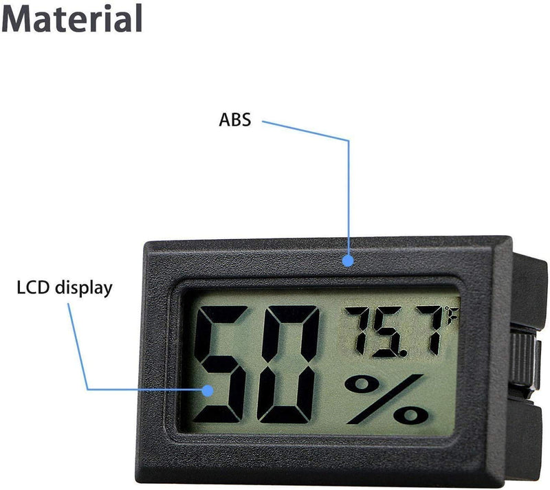 BETAZOOER 3 Pack Mini Reptile Hygrometer Thermometer Digital Indoor Humidity Gauge Monitor with Temperature Meter Sensor Fahrenheit (℉) 3PACK - PawsPlanet Australia