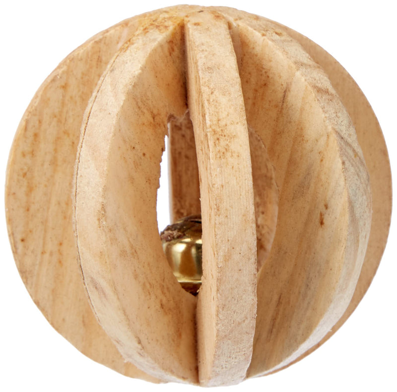 Trixie 6187 slatted wooden ball with clamp, ø 6 cm - PawsPlanet Australia