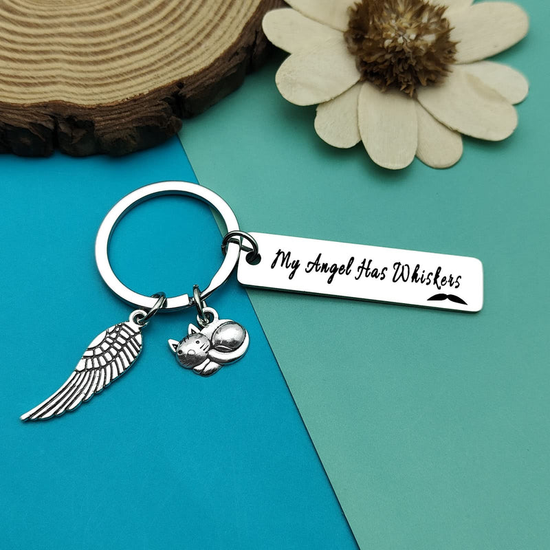 Pet Sympathy Gift Loss of Cat Keyring Memorial Gift for Loss of Cat Pet Loss Jewelry Sympathy Gift for Cat Lover Family Friends Pet Owner Remembrance Gifts in Memory of Cat Has Whiskers Keychain - PawsPlanet Australia