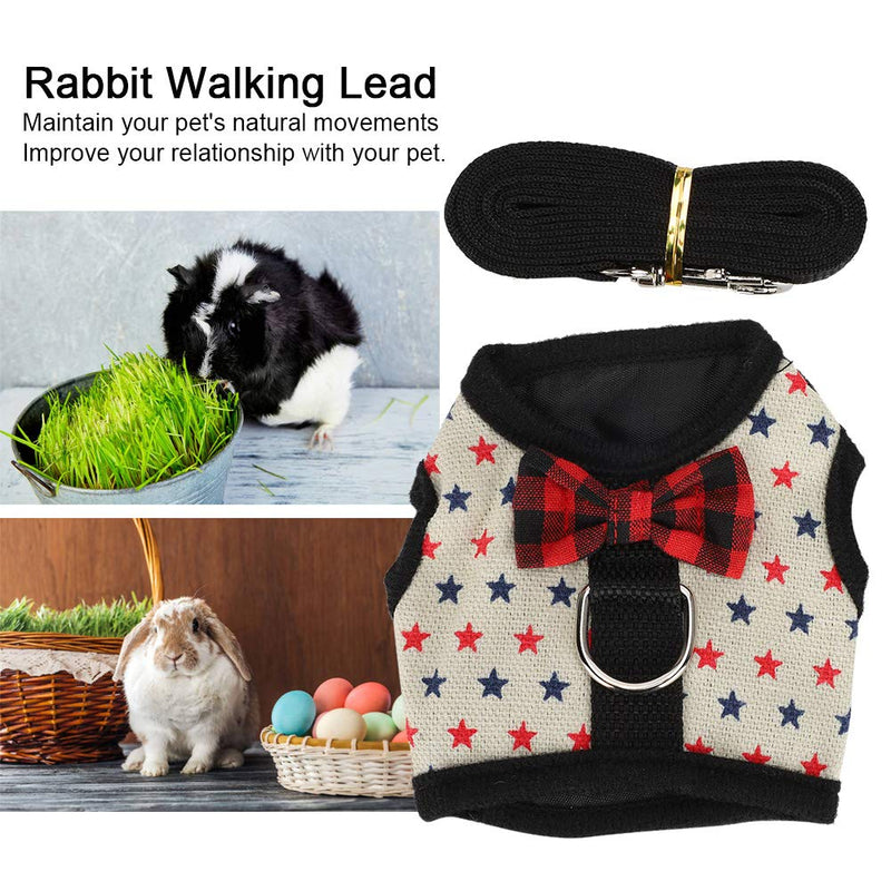 Cikonielf Rabbit Harness Small Animal Harness Hamster Harness Small Animal Outdoor Walking Harness Small Pet Harness and Leash for Rabbits Hamsters Guinea Pigs (M) M - PawsPlanet Australia