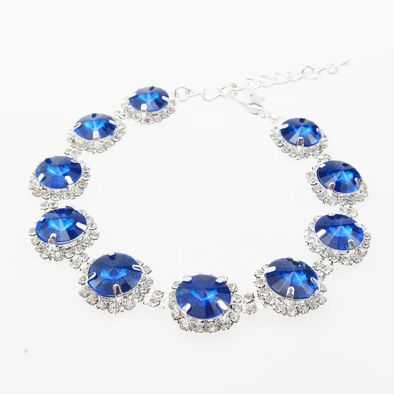 [Australia] - Alfie Pet - Hazel 2-Piece Set Pet Rhinestone Necklace Small Blue & White 