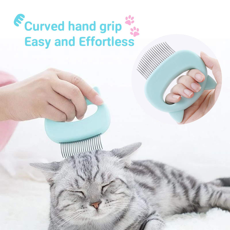 3 PCS Cat Hair Massage Shedding Brush Pet Grooming Dematting Comb Hair Remover Pet Shell Comb Cat Brush for Shedding and Grooming for Short Long Haired Puppy Kitten Rabbit and Little Pets - PawsPlanet Australia