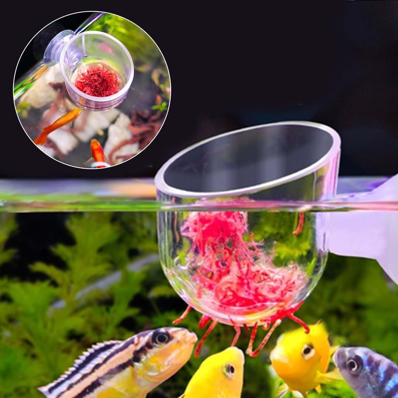 Pizsieat Pack of 8 Aquarium Plant Holders with Suction Cup, Aquarium Plant Glass Cup Transparent Water Plant Pot Glass for Aquarium Landscape Mini Fish Tank Decoration - PawsPlanet Australia