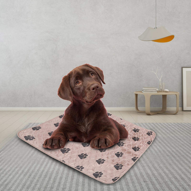 Liyeehao Pet Dog Pee Training Pad Urine Mat Reusable Washable Quick Absorb 3 Sizes(brown, 70 * 80cm) - PawsPlanet Australia