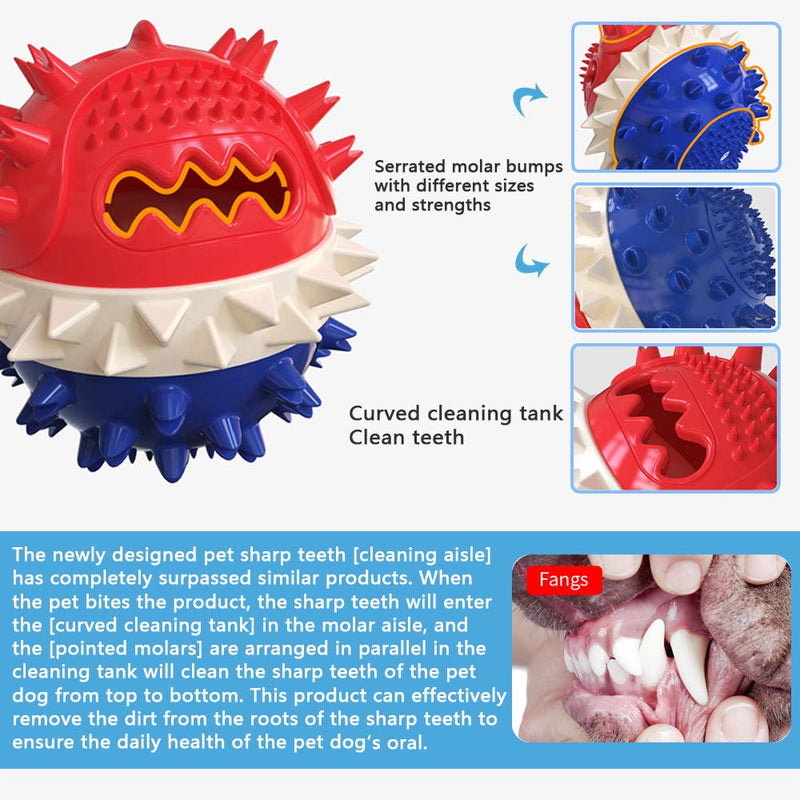 Squeaky Dog Chew Toy for Aggressive Chewers Interactive Dog Ball Toy Almost Indestructible Tough Durable Balls for Large Medium Dogs Puppy Chew Pet Toys,Teeth Cleaning and Treat Dispensing Dog Toys - PawsPlanet Australia