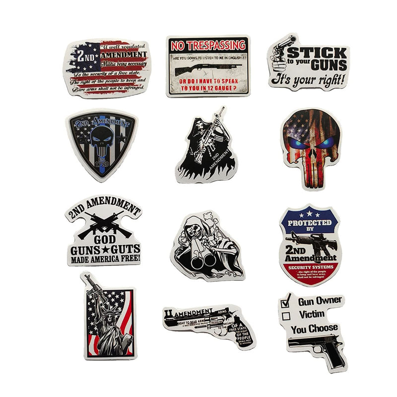 American 2nd Amendment Stickers, 50PCs, Freedom Bare Gun Security Waterproof Vinyl Sticker Decals, for Laptop, Waterbottle, Phone, Skateboard, Guitar, Helmet, for Kids, Girls (Amendment) - PawsPlanet Australia