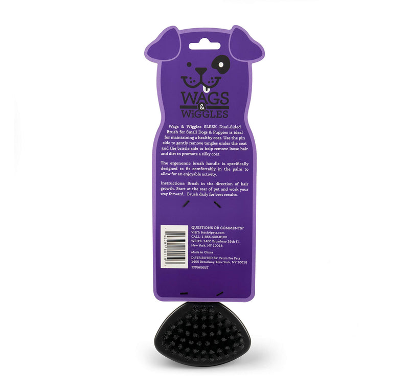 [Australia] - Wags & Wiggles Dog Grooming Tools | Dog Brushes for All Dogs Detangle and Reduce Matted Hair, Reduce Shedding, and Smooth Coats | Dog Clippers For All Dogs | Great for Dogs with Long or Short Hair Small Bristle and Pin Brush - Long Hair 