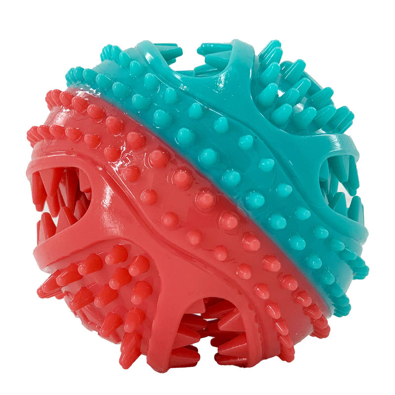 CPGEELIY Pet Toys Ball Dog Food Dispensing Ball Chew Interactive Toys for Puppy Teeth Cleaning Chewing Bite Resistant Exercise Traning Toy for Medium Small Dogs Puppy Game Ball (Red and Blue Red and blue - PawsPlanet Australia