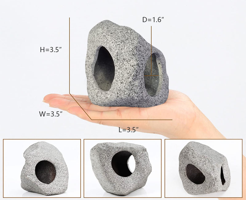 SpringSmart Aquarium Hideaway Rock Cave for Aquatic Pets to Breed, Play and Rest, Safe and Non-Toxic Ceramic Fish Tank Ornaments, Decor Stone for Aquascape - PawsPlanet Australia