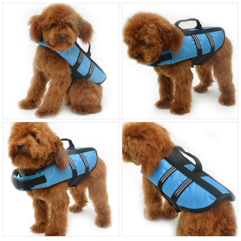 Lovelonglong Pet Clothing Dog Lifejacket Life Jackets for Large Medium Small Dogs Swimming Safe Boating Coat Dog Swim Protect Outwear XXS (Rec.-5 Pounds) Blue - PawsPlanet Australia