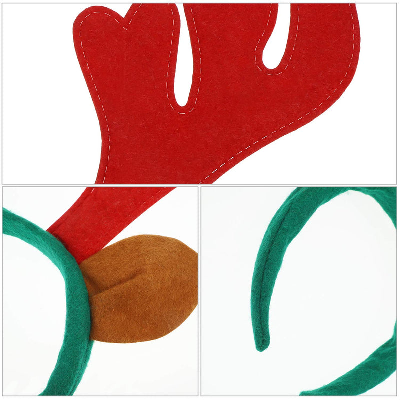 [Australia] - WILLBOND Christmas Reindeer Antlers Headband Santa Hat and Striped Holiday Scarf Pet Accessory for Dog Puppy Cat 