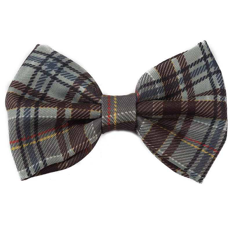 Pet Heroic Pet Dog Cat Collar with Grid Bow tie, Adjustable Plaid Pet Dogs Cats Comfortable Durable Bowtie Collars for Small Medium Large Dogs Cats in 3 Styles Coffee-plaid S - PawsPlanet Australia