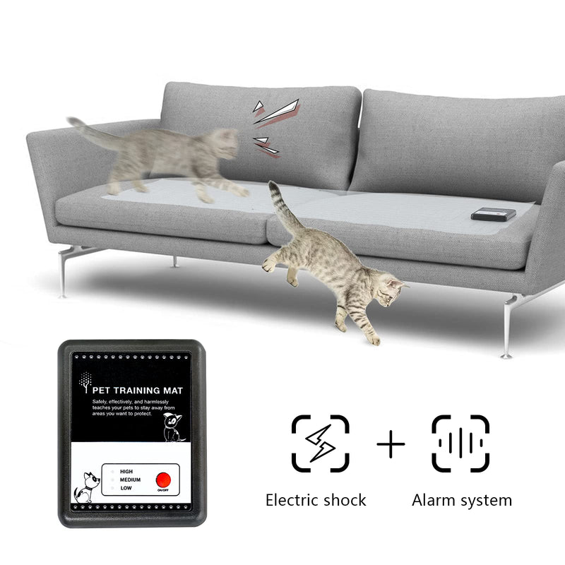 Pet Shock Mat, Pet Training Mat for Dogs Cats, 47"x 18" Shock Pads for Pets with 3 Training Modes, Keep Pets Off Furniture Indoor, Pet Repellent Mat with Removable Battery Box - PawsPlanet Australia