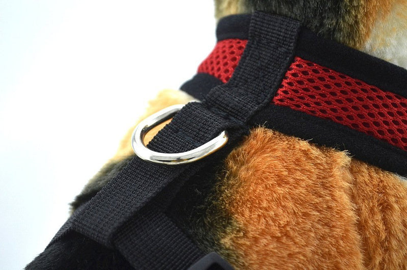 [Australia] - WZYuan Pet Puppy Dog Cat No Pull Tug Collar Harness Safe Control Easy Soft Mesh Nylon Adjustable Vest Walking Harness Small Black 