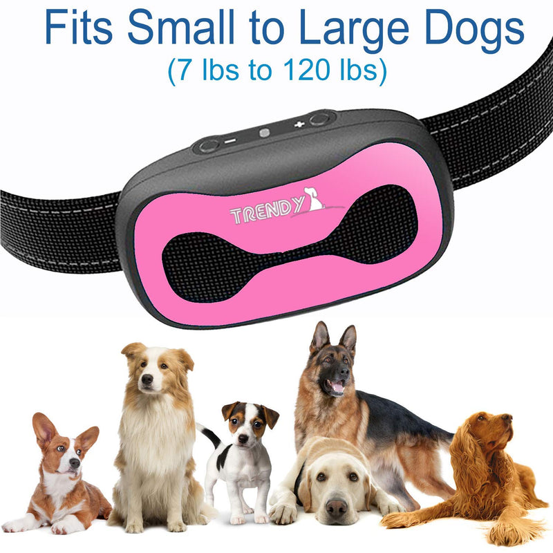 [Australia] - Trendy Together Anti Bark Dog Collar Humane Collar with Different Modes - No Bark Device for Small, Medium and Large Dogs - Harmless Training Collar New Model 2020 With Vibration & Sound 