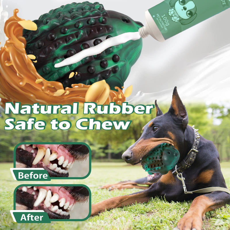 Babezdog Dog Toy Indestructible Squeaky Toy Ultra Durable Dog Toy for Aggressive Chew Toys for Medium Large Dogs, Green - PawsPlanet Australia