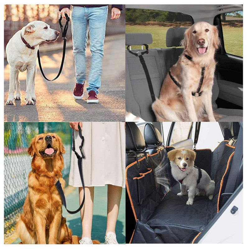 Osuter Double Dog Seatbelt, 4PCS Pet Car Seat Belt Adjustable Multifunctional Dog Harness Belt for Small Medium Large Dogs - PawsPlanet Australia