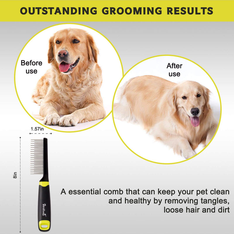 [Australia] - Dogs Grooming Dematting Comb Detangling Deshedding Tool Steel Cats Hair Comb 