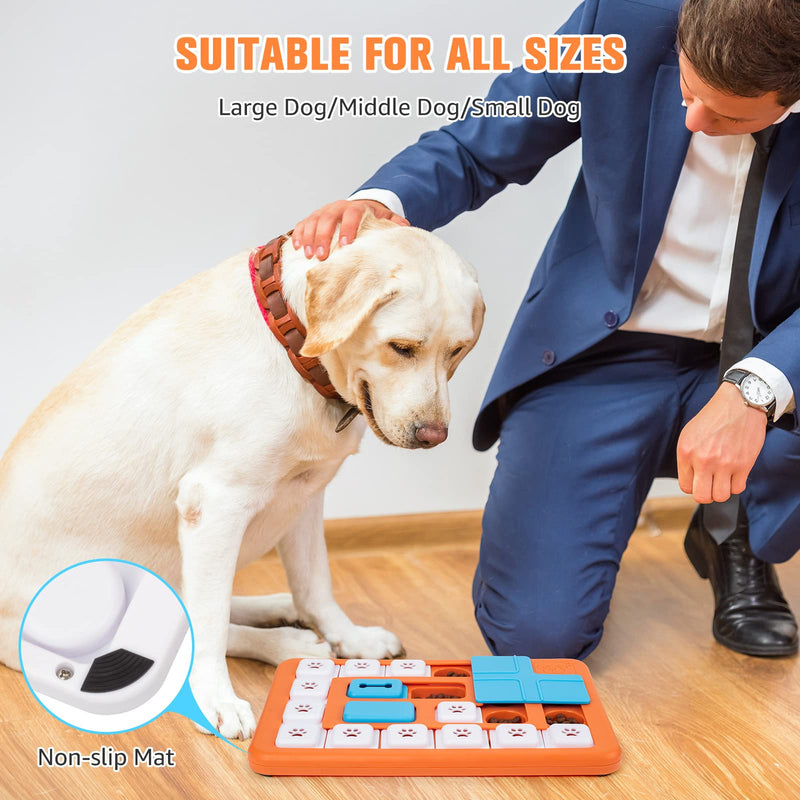 DSHZHM Intelligence Toy for Dogs, Dog Toy for IQ Training and Mental Stimulation, Dog Toy Intelligence Level 3 Level 3 - Keyboard (Orange) - PawsPlanet Australia