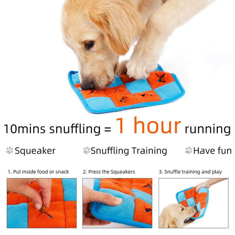 Homieco Pet Educational Toys, Mat Dog Sniffing BB Called Toy, Dog Feeding Mat Dogs Sniffing Toys, Small Squares Vocal Training Smelling Slow Food Mats for Foraging Skill, Stress Release - PawsPlanet Australia