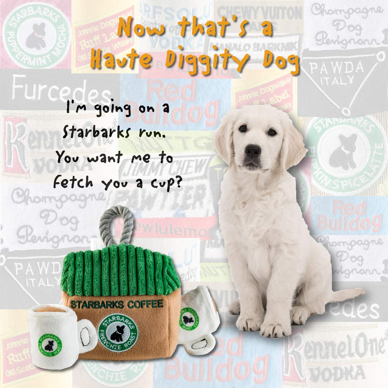 Haute Diggity Dog Durable Hide and Seek Puzzles | Parody Plush Interactive Toys for Small, Medium and Large Dogs – Best Dog Toys to Keep Them Busy Starbarks Coffee House - PawsPlanet Australia